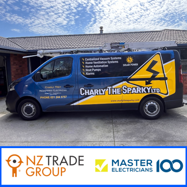 Christchurch electricians working on a residential build.