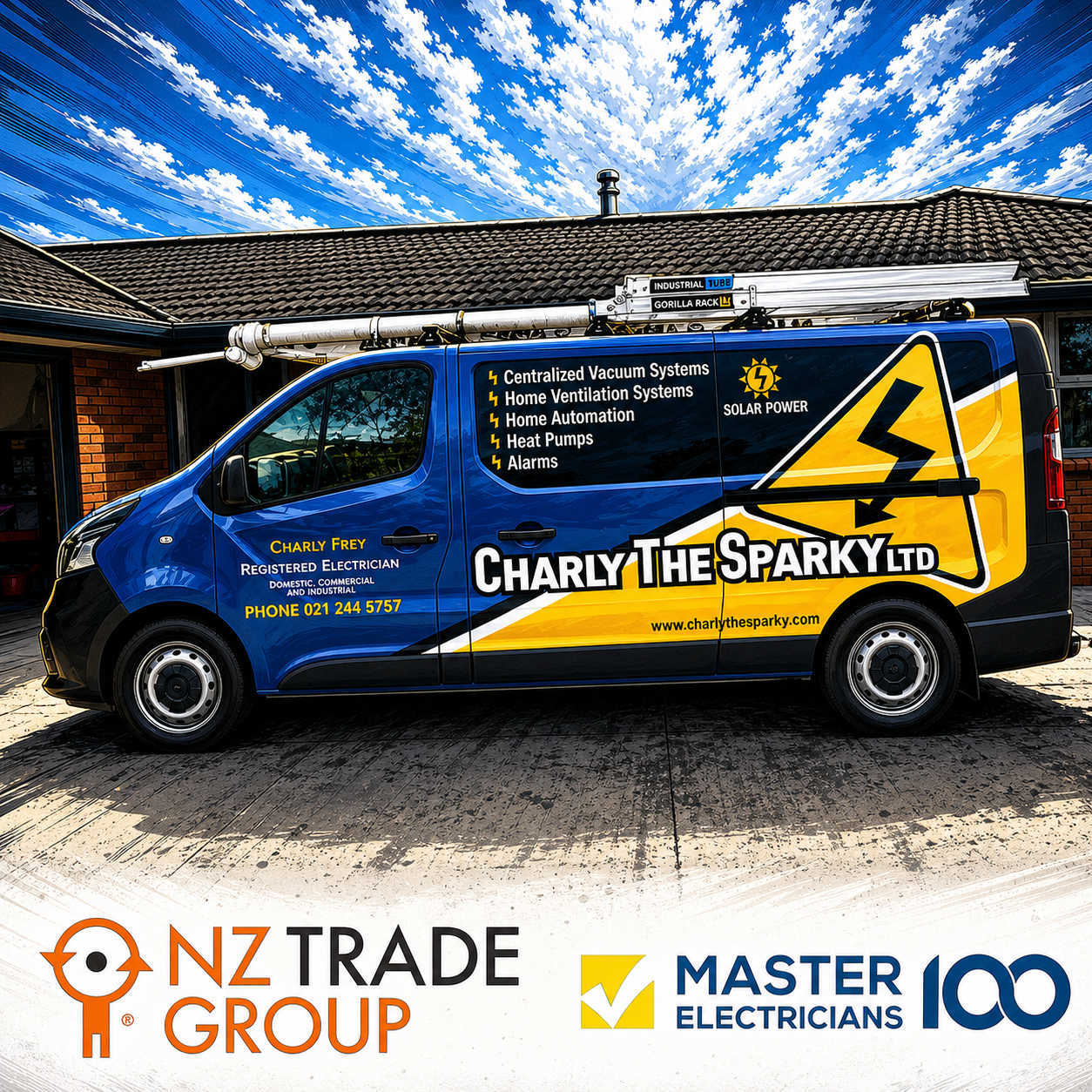 Charly Frey, owner of Charly The Sparky in Ngatea