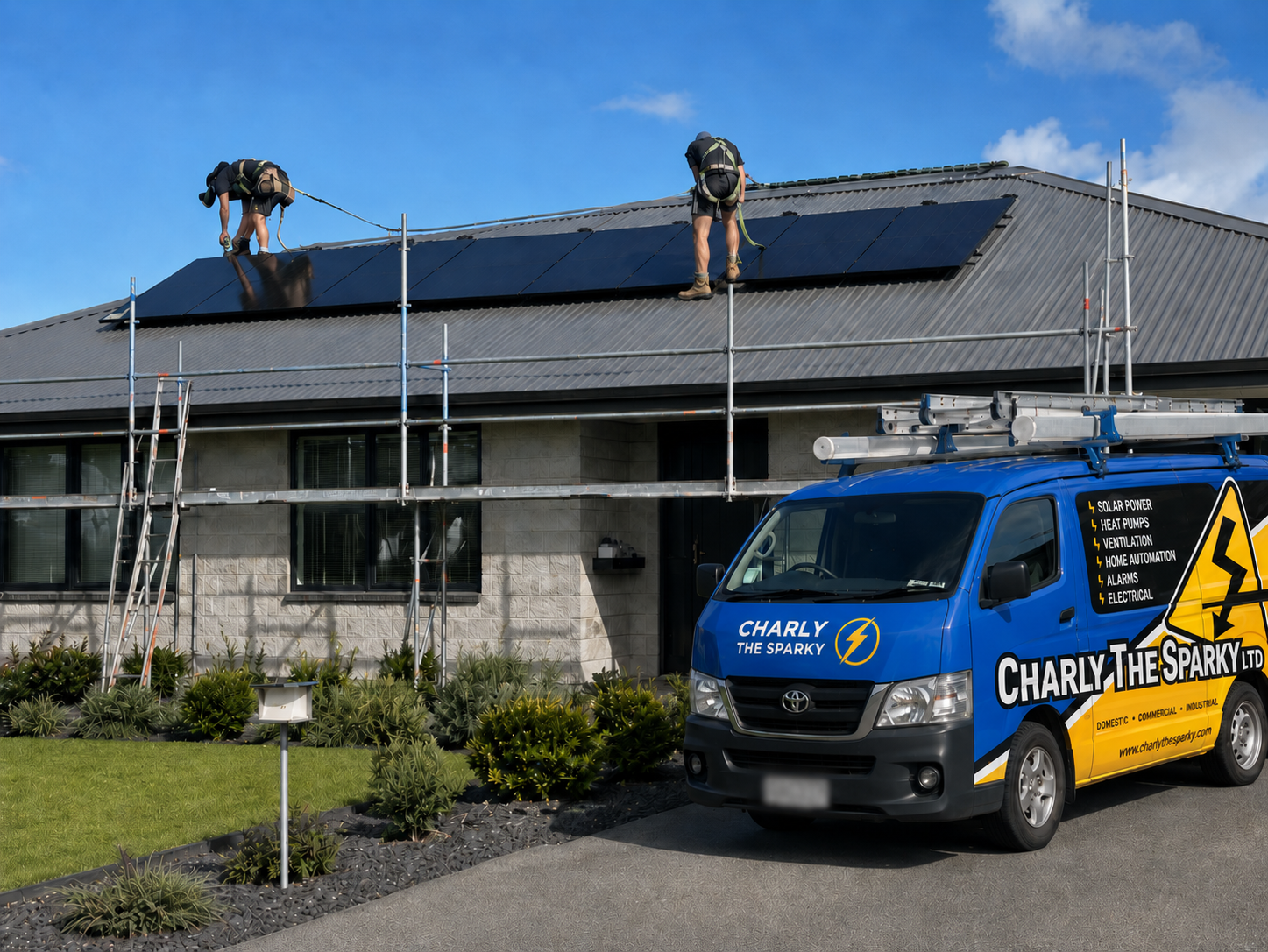 Solar panel installation on a Ngatea roof by Charly The Sparky