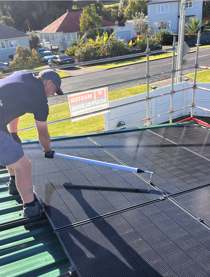 hybrid solar and battery at a Waihi Beach bach