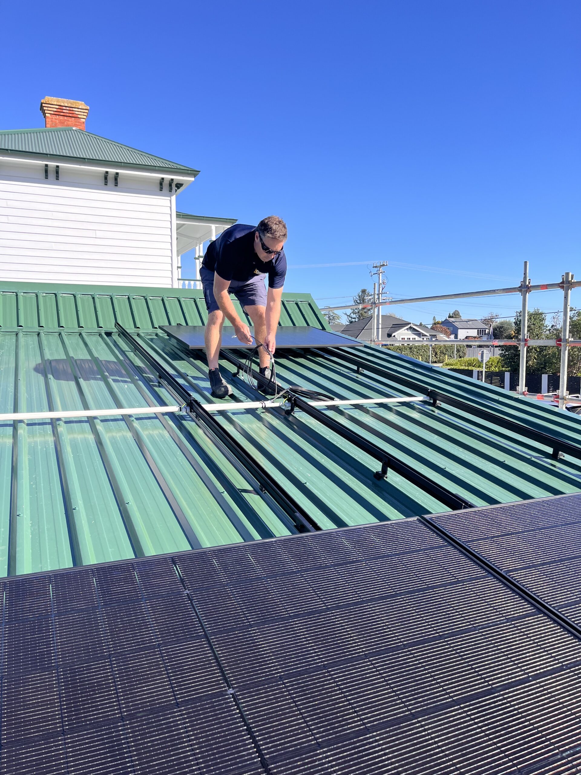 solar PV array on an older Paeroa weatherboard home