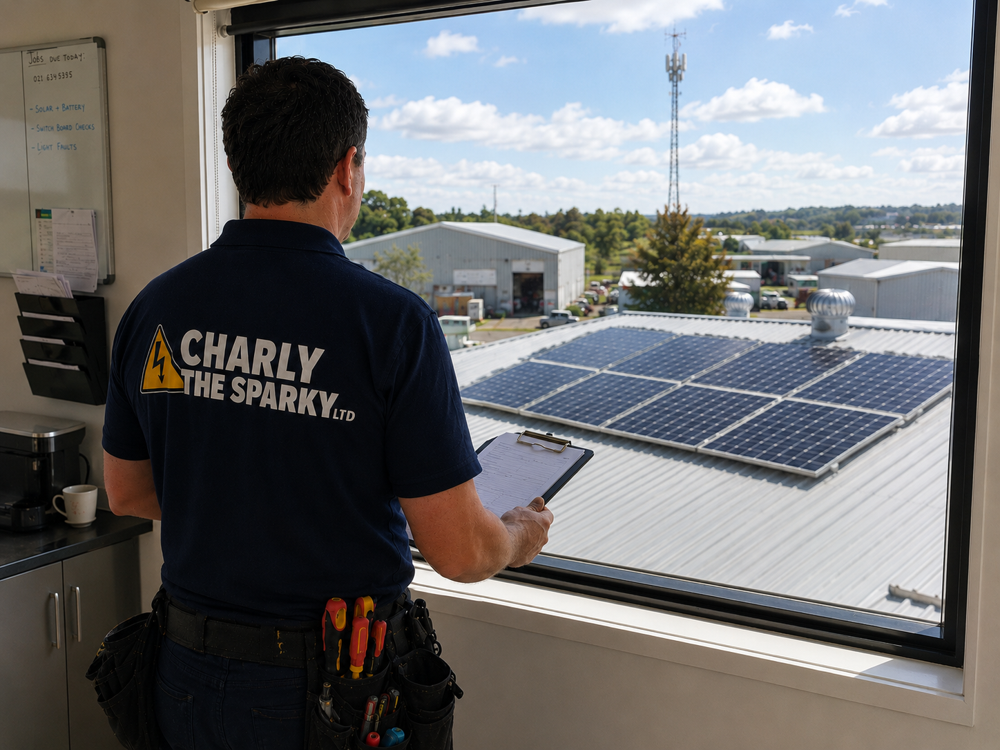 Charly on a commercial site assessment