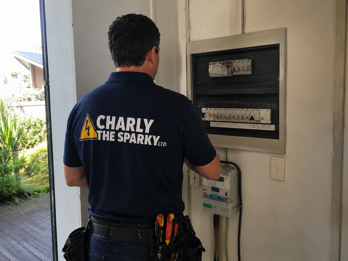 Charly on the job in Waihi